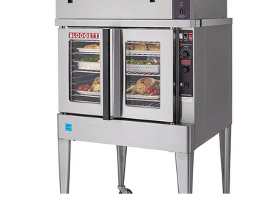 Zephaire E oven with VLH ventless hood on legs with casters