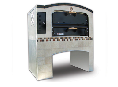 Marsal deck oven with custom tile facade
